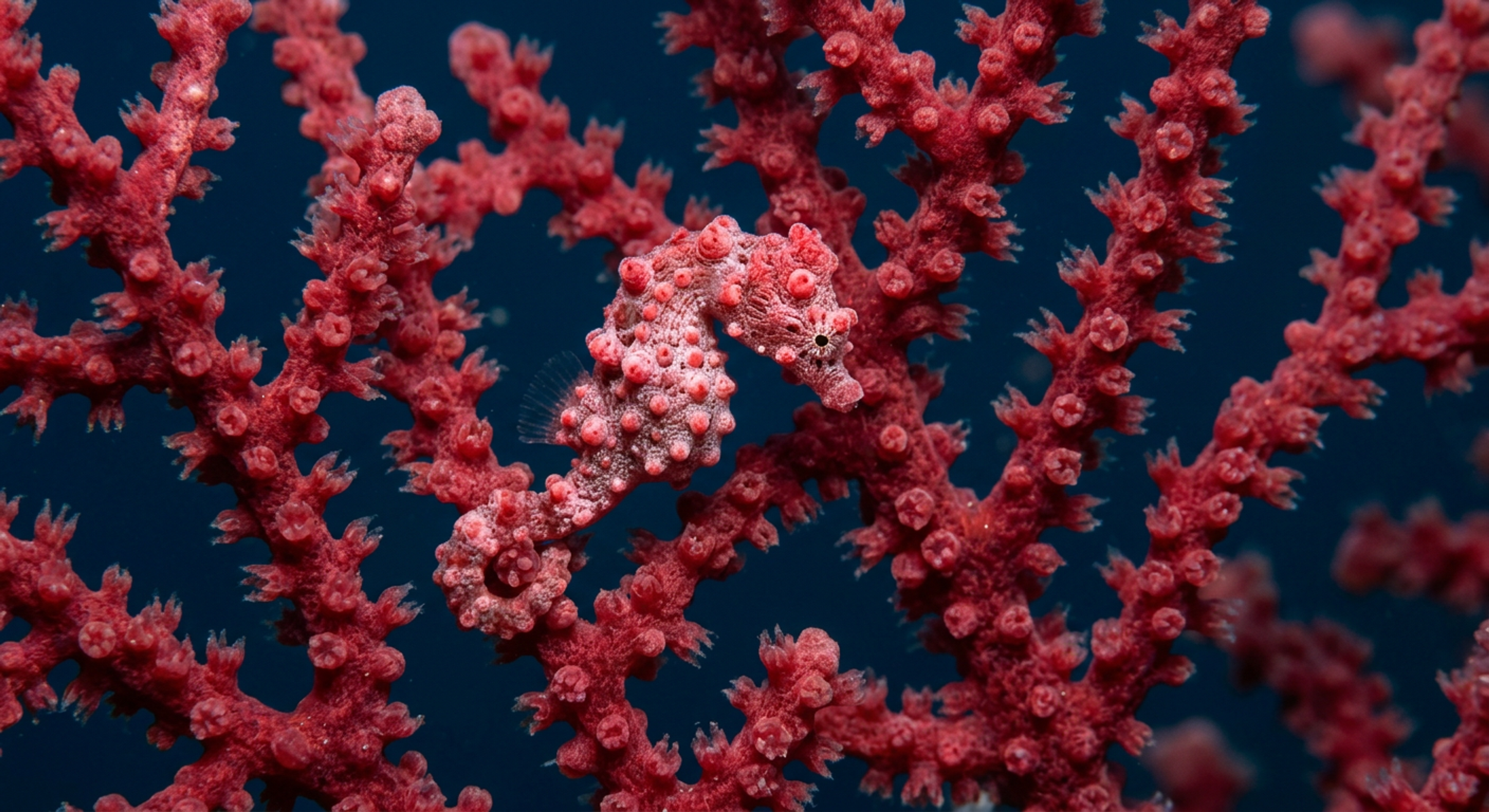 A pygmy seahorse