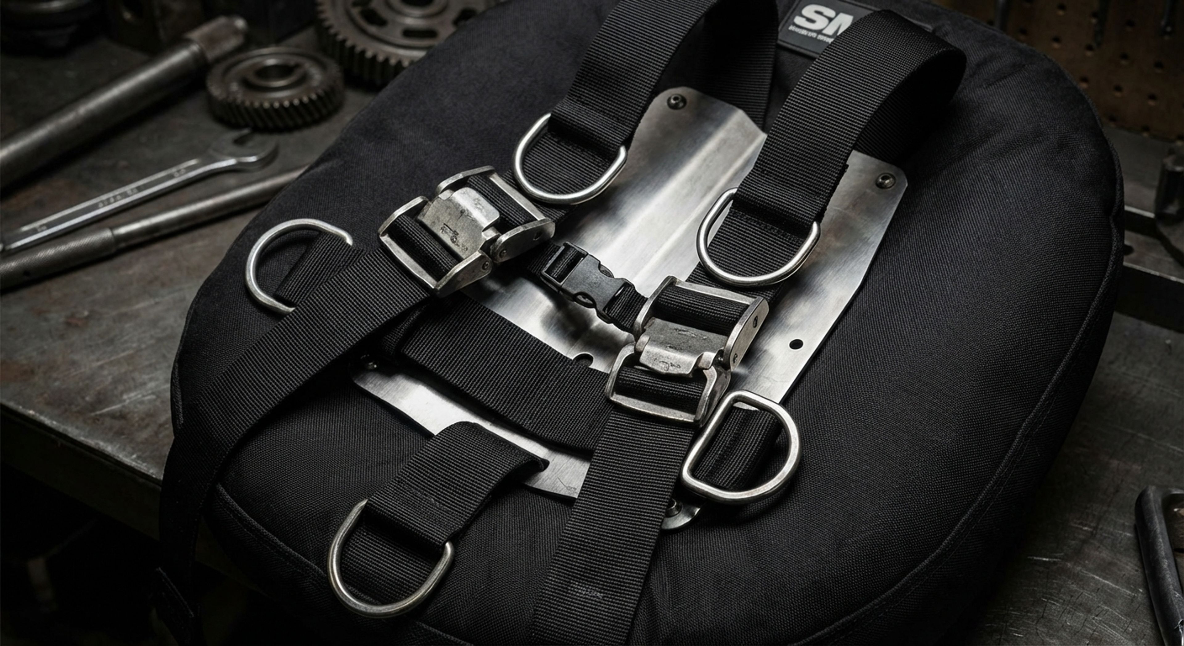 Tech diver wing setup