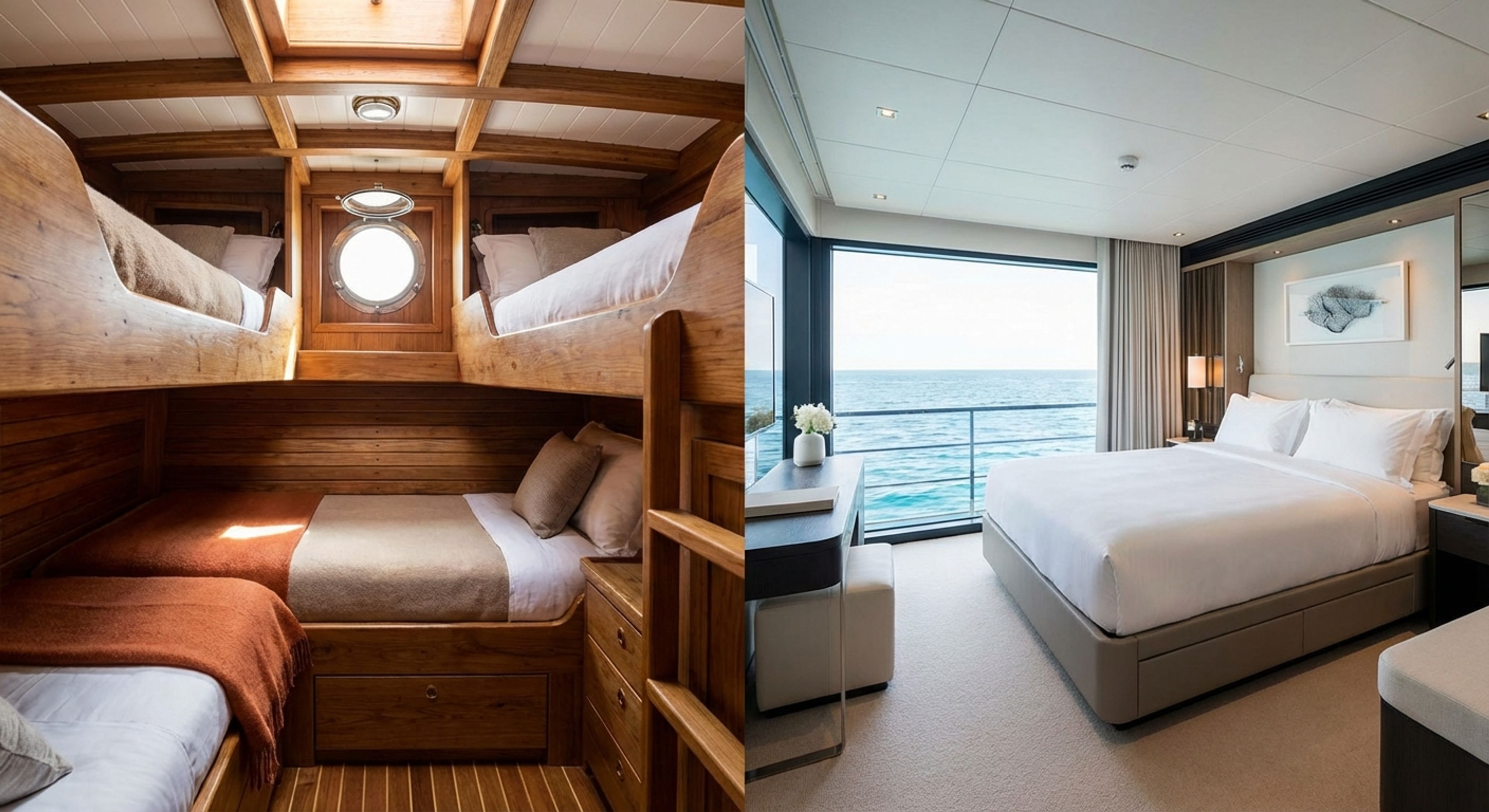 Luxury vs Economy Cabin