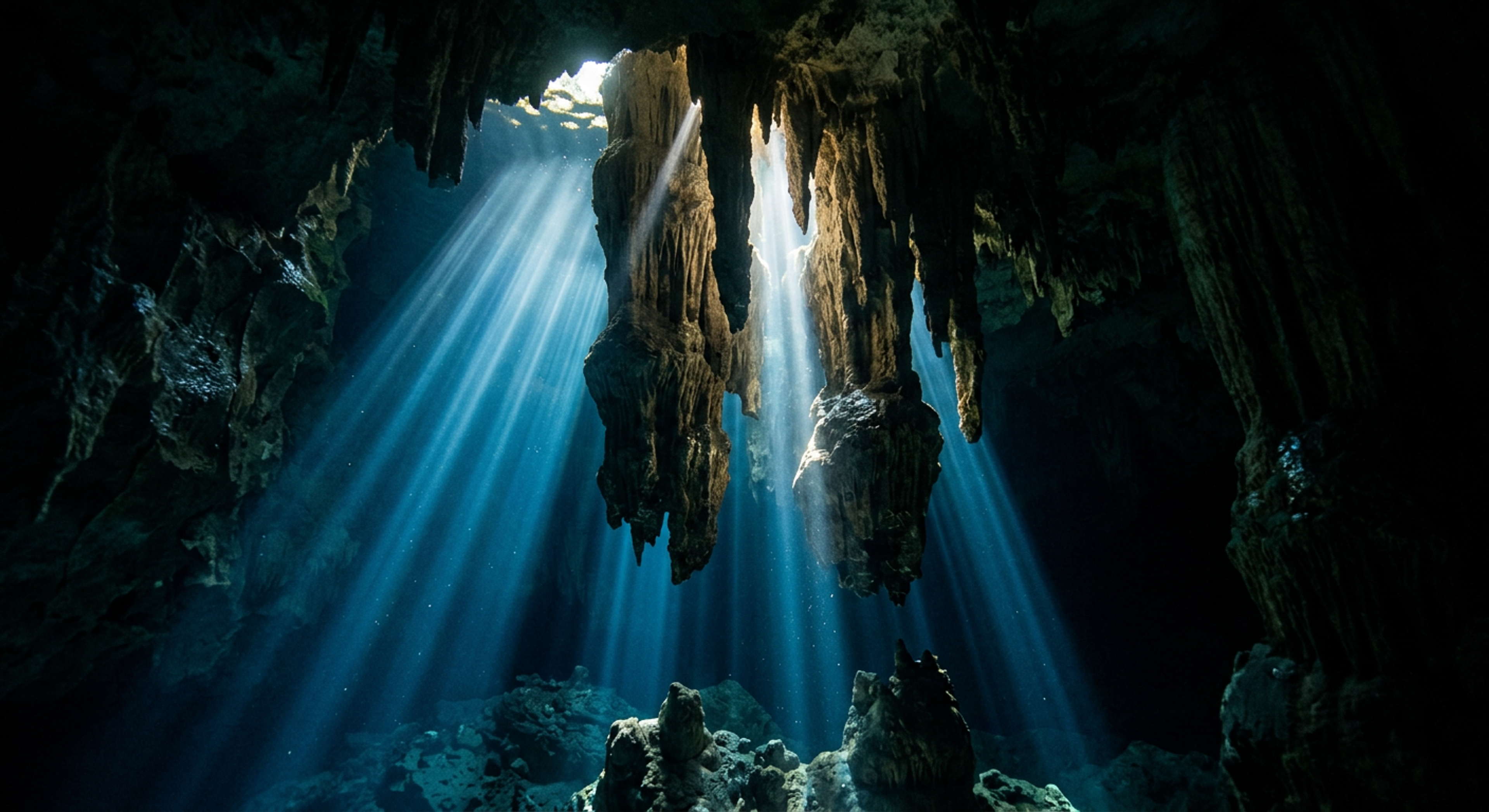 Underwater light beams