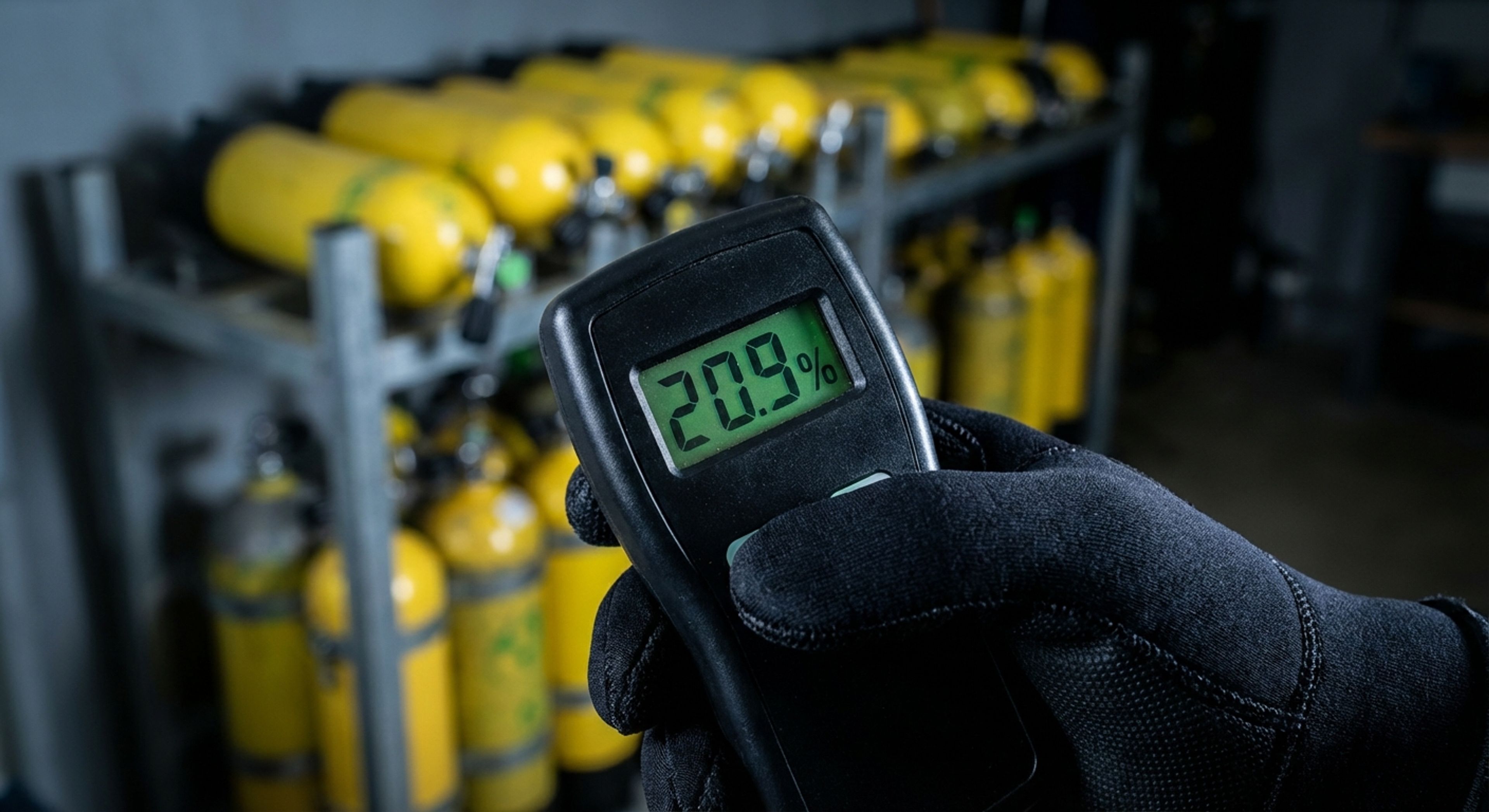 Gas analyzer on a tank