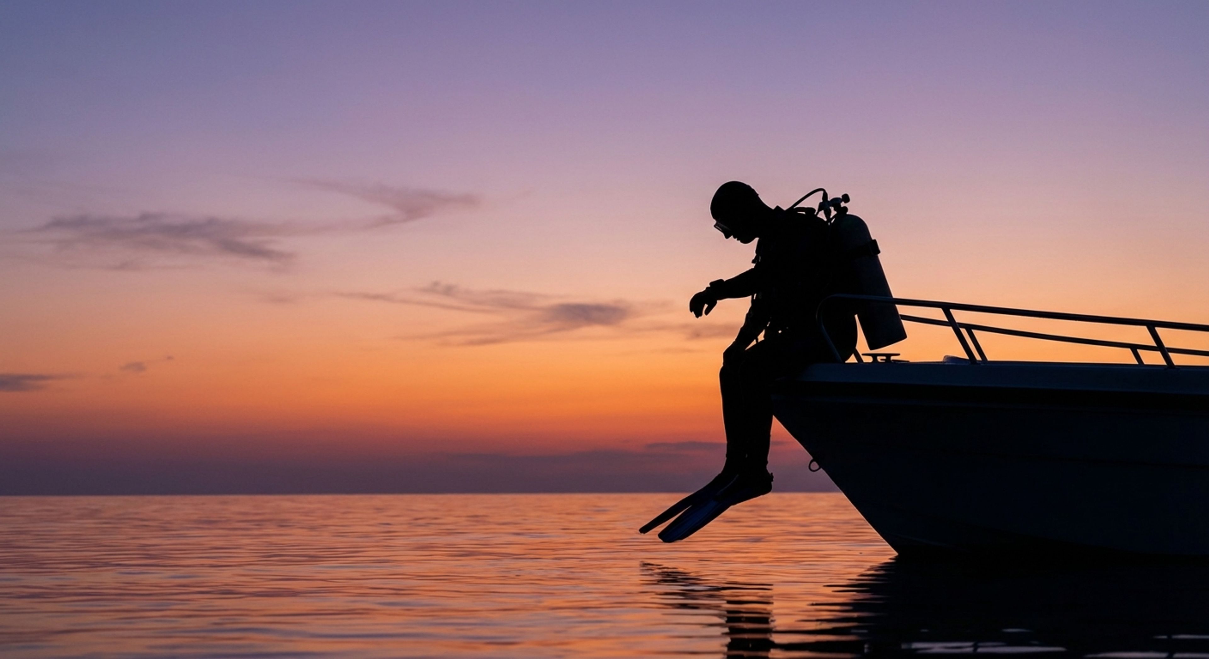 Diver silhouette