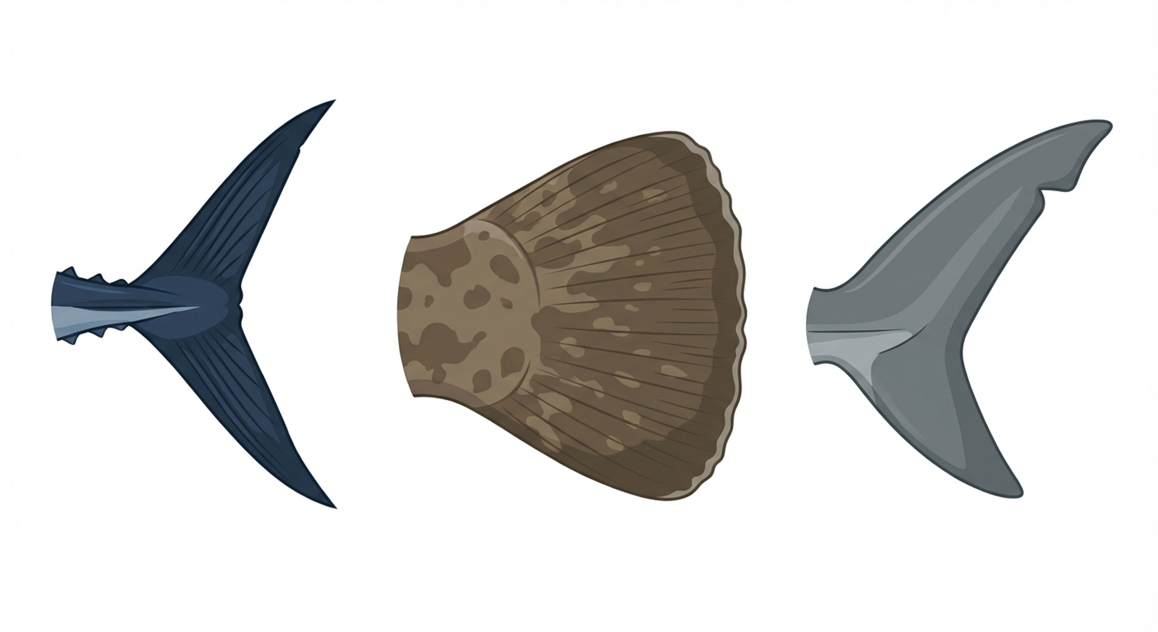 Close up of fish tails