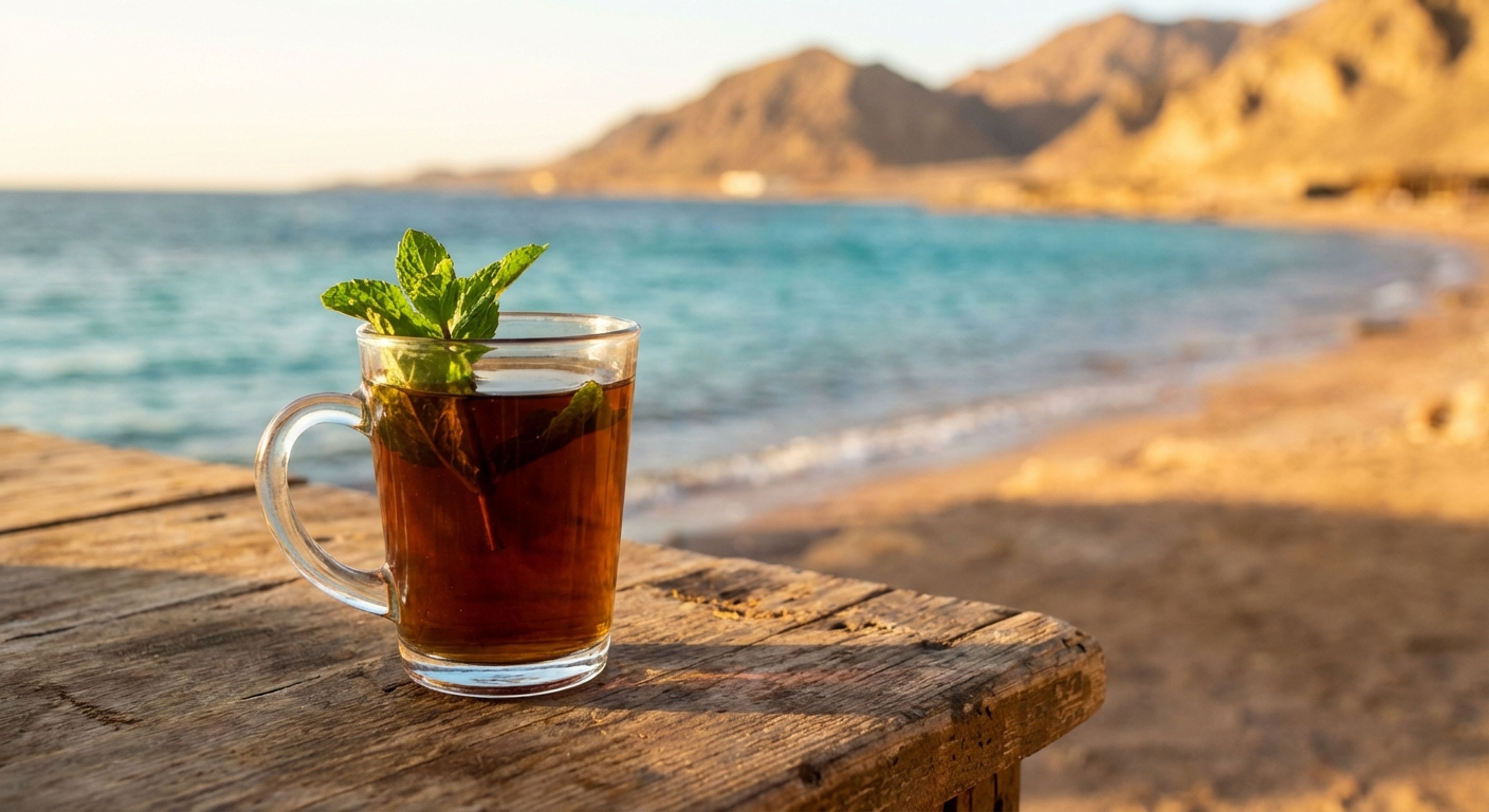 A cup of tea by the sea