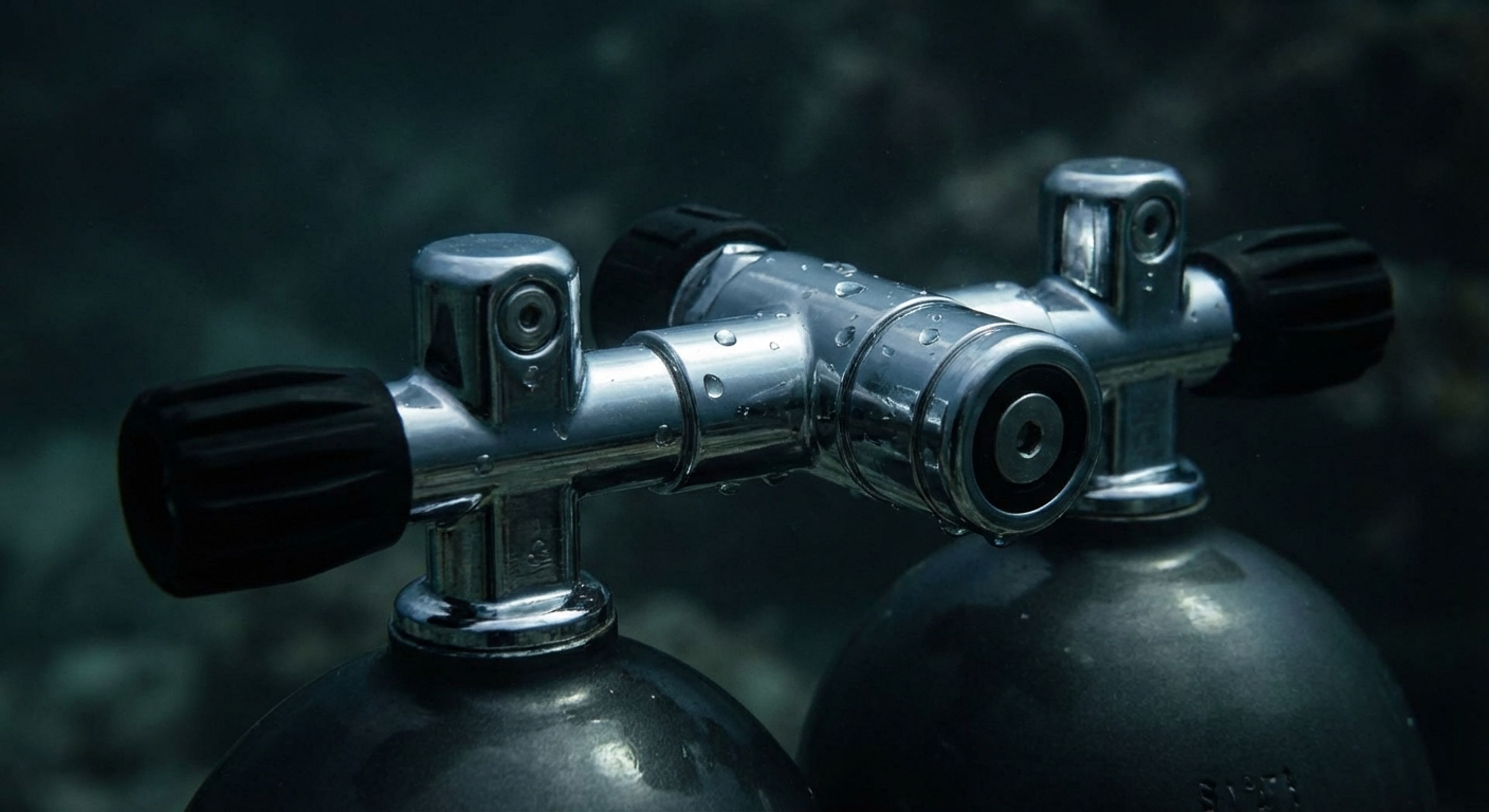 Detailed shot of twin tanks